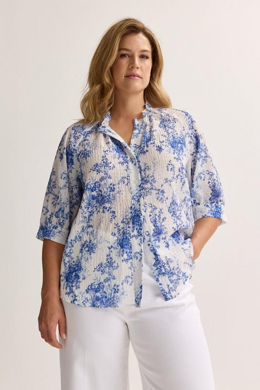 Mayerline Blouse met Delfts blauw print jetse