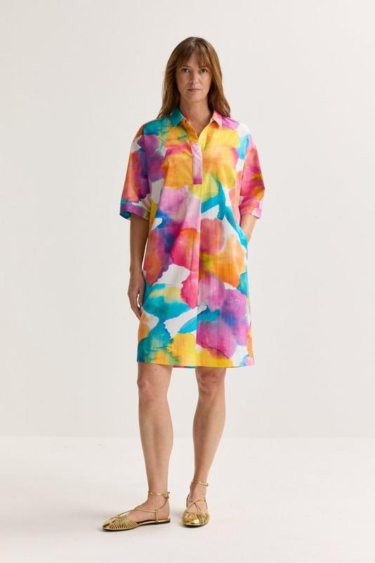 Mayerline Katoenen jurk met aquarelprint