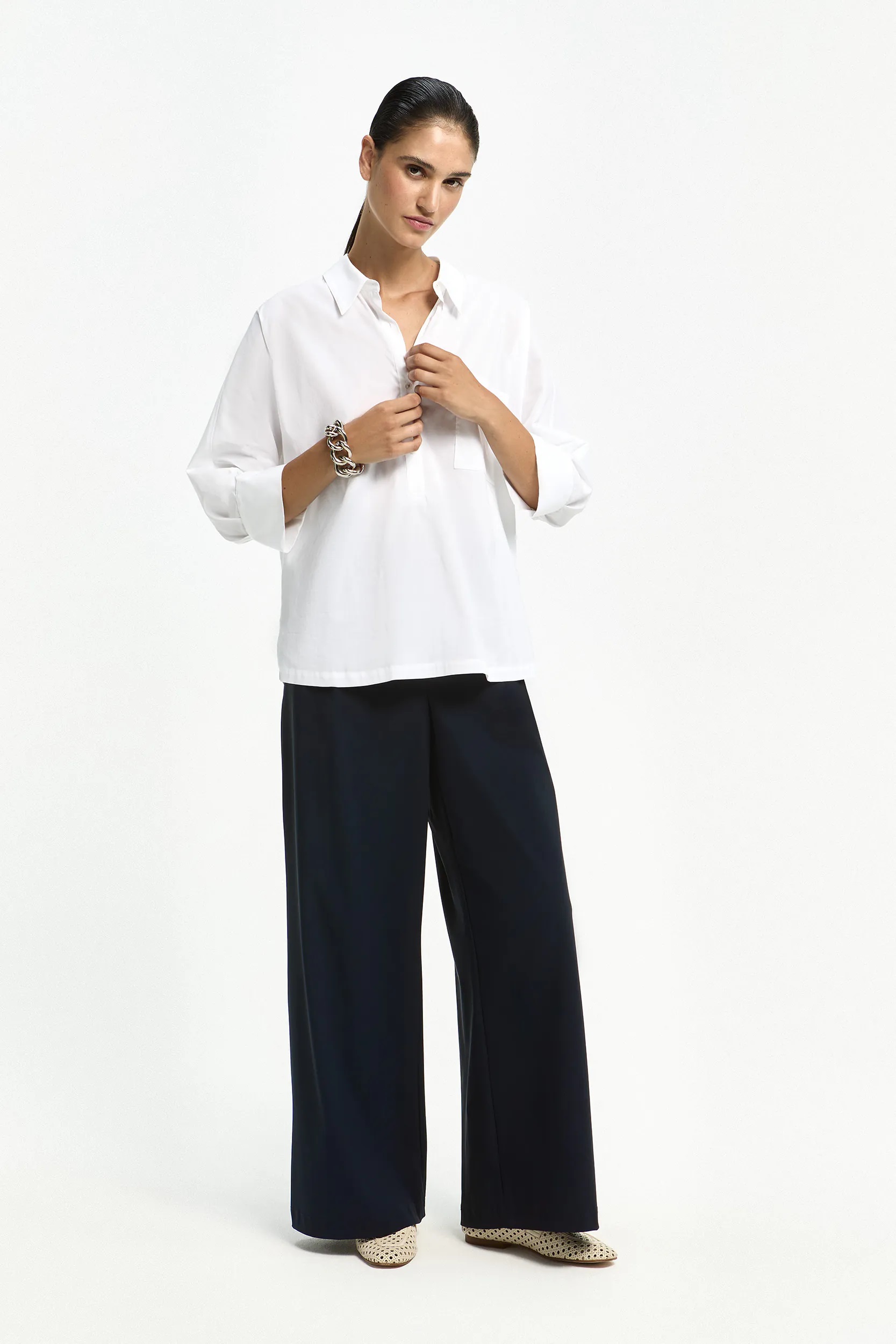 Xandres Geklede blouse wit hatida