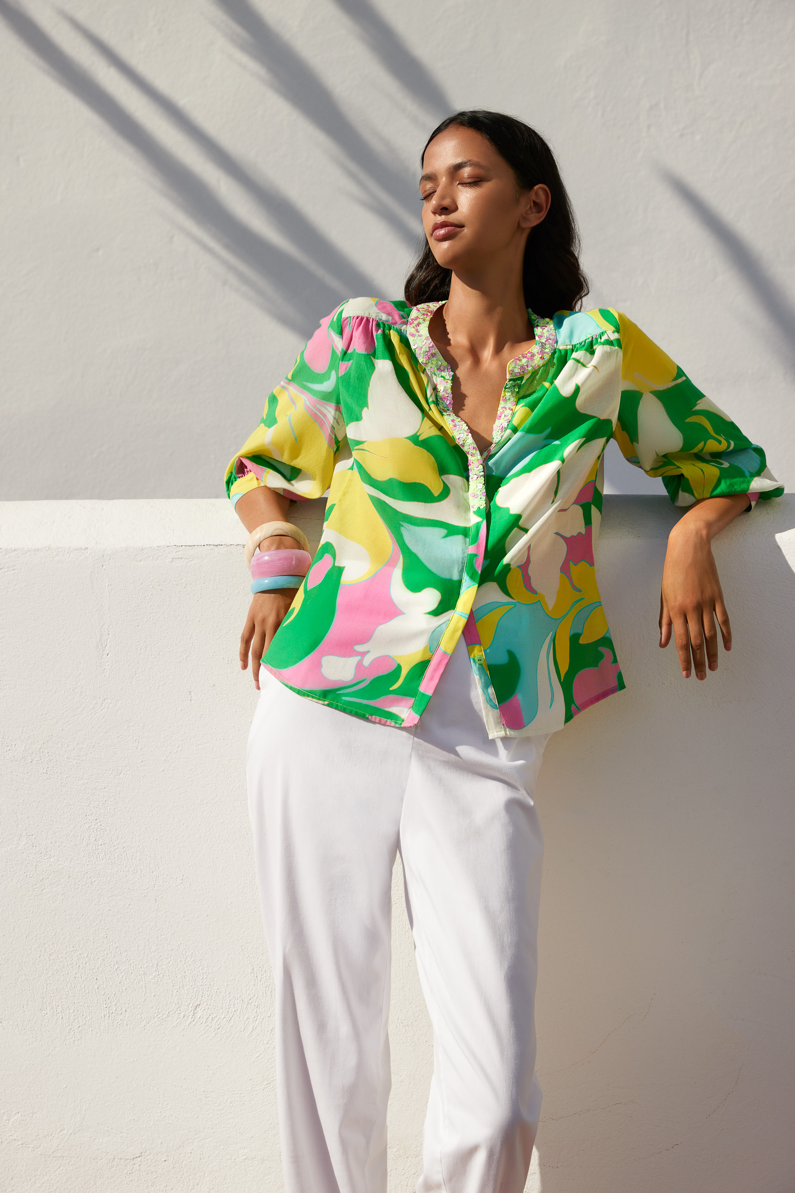 Atmos bloes groen, lovertjes