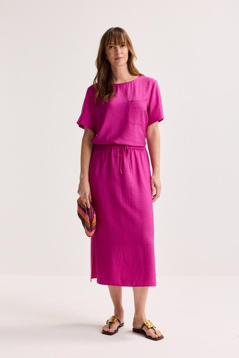 Améline rok effen fuchsia chais