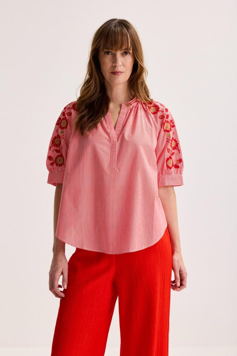 Mayerline bloes streepjes, flowers arm jilkas