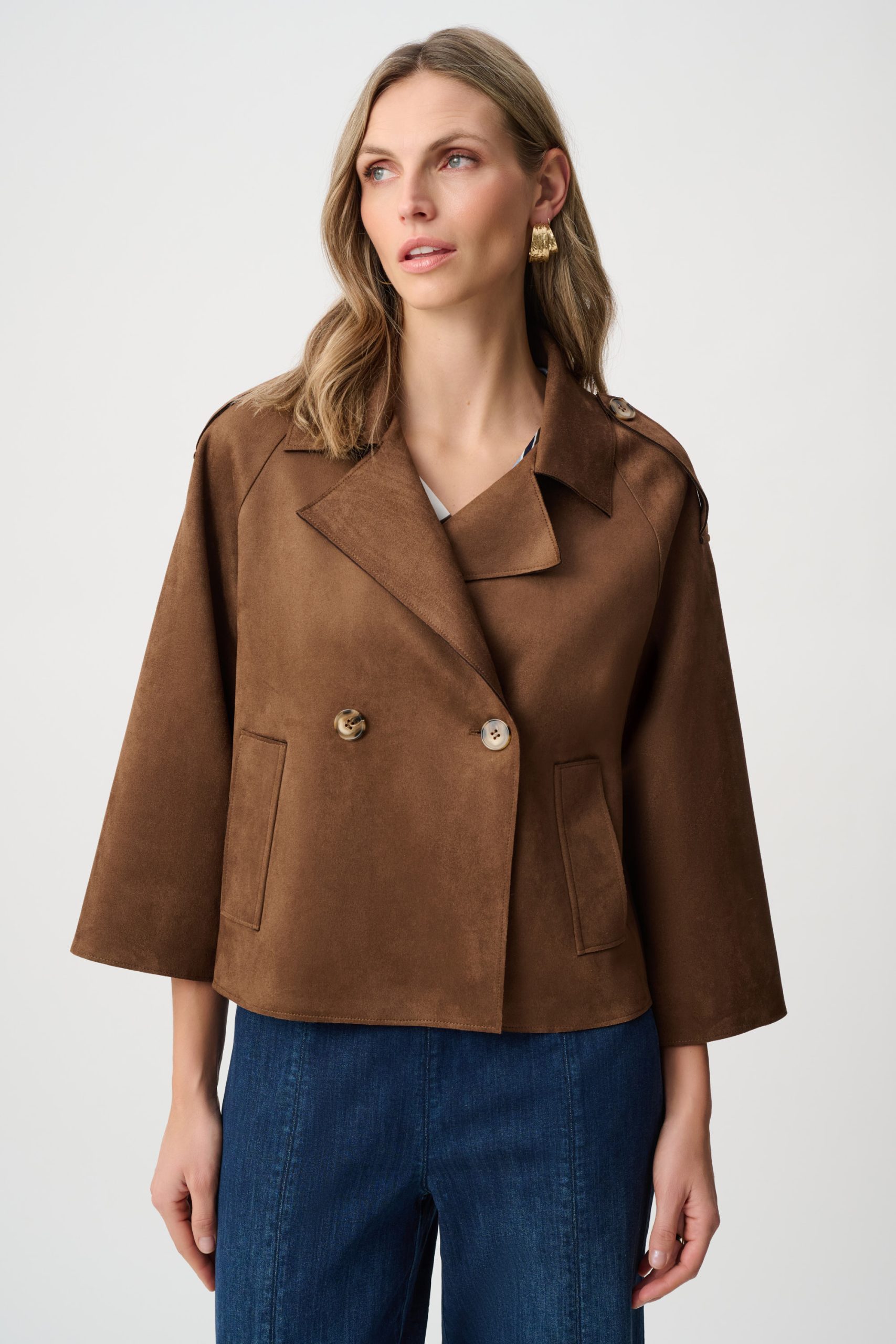 Joseph Ribkoff vest faux daim 263000