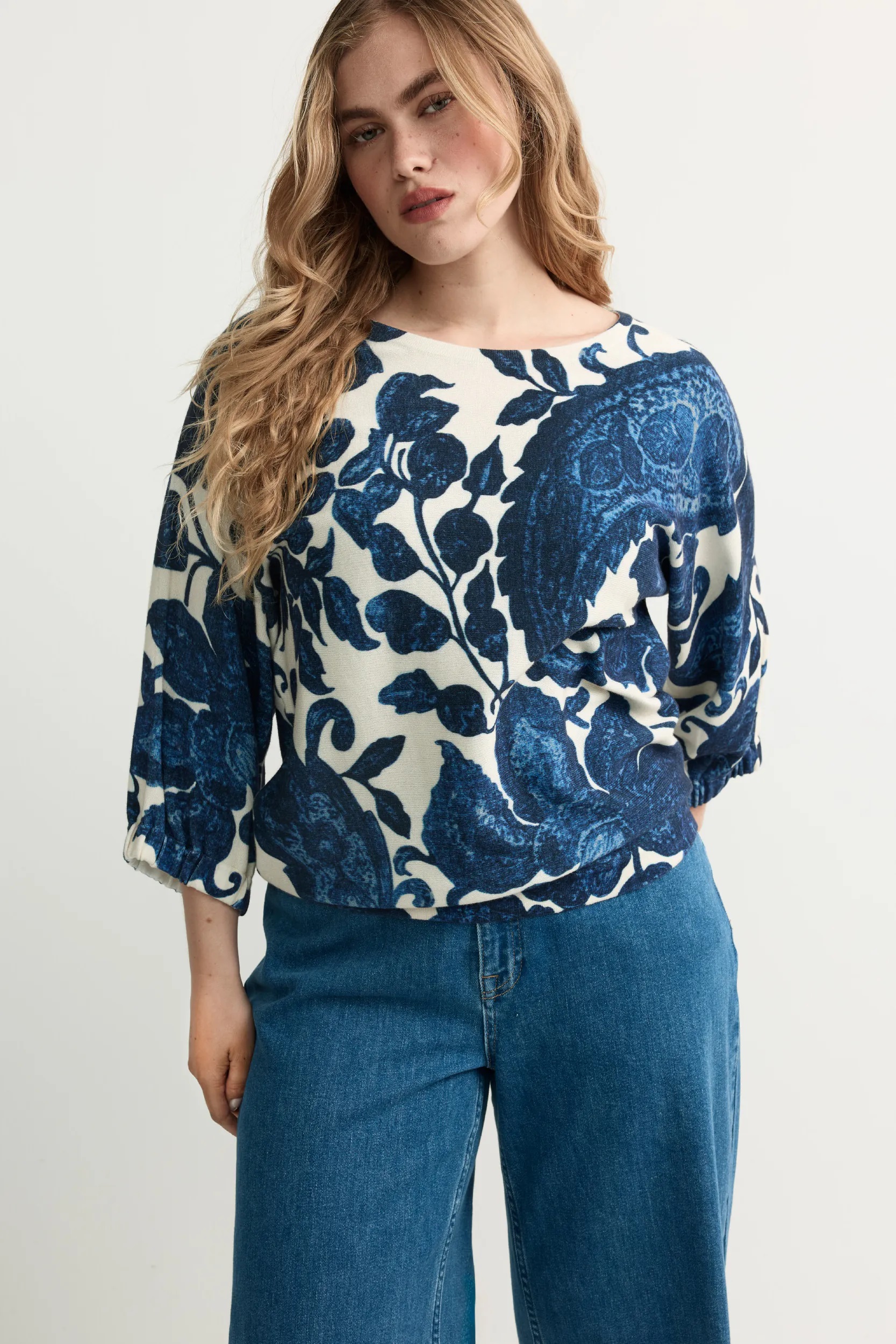 Xandres pull print alireza blue