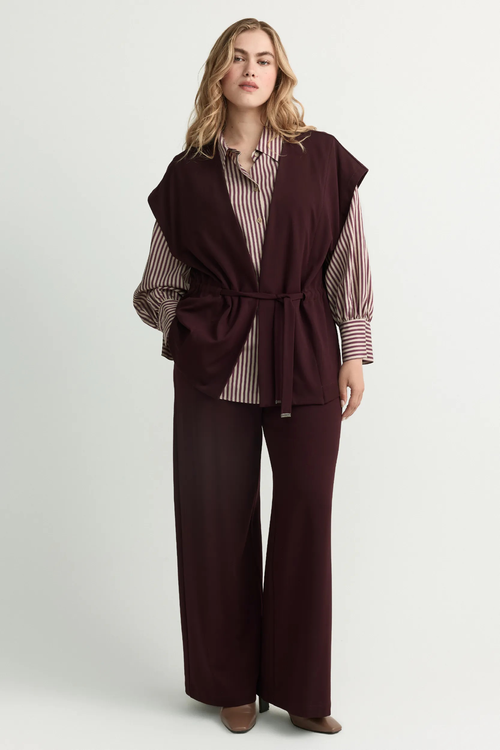 Xandres gilet met stropje raspberry