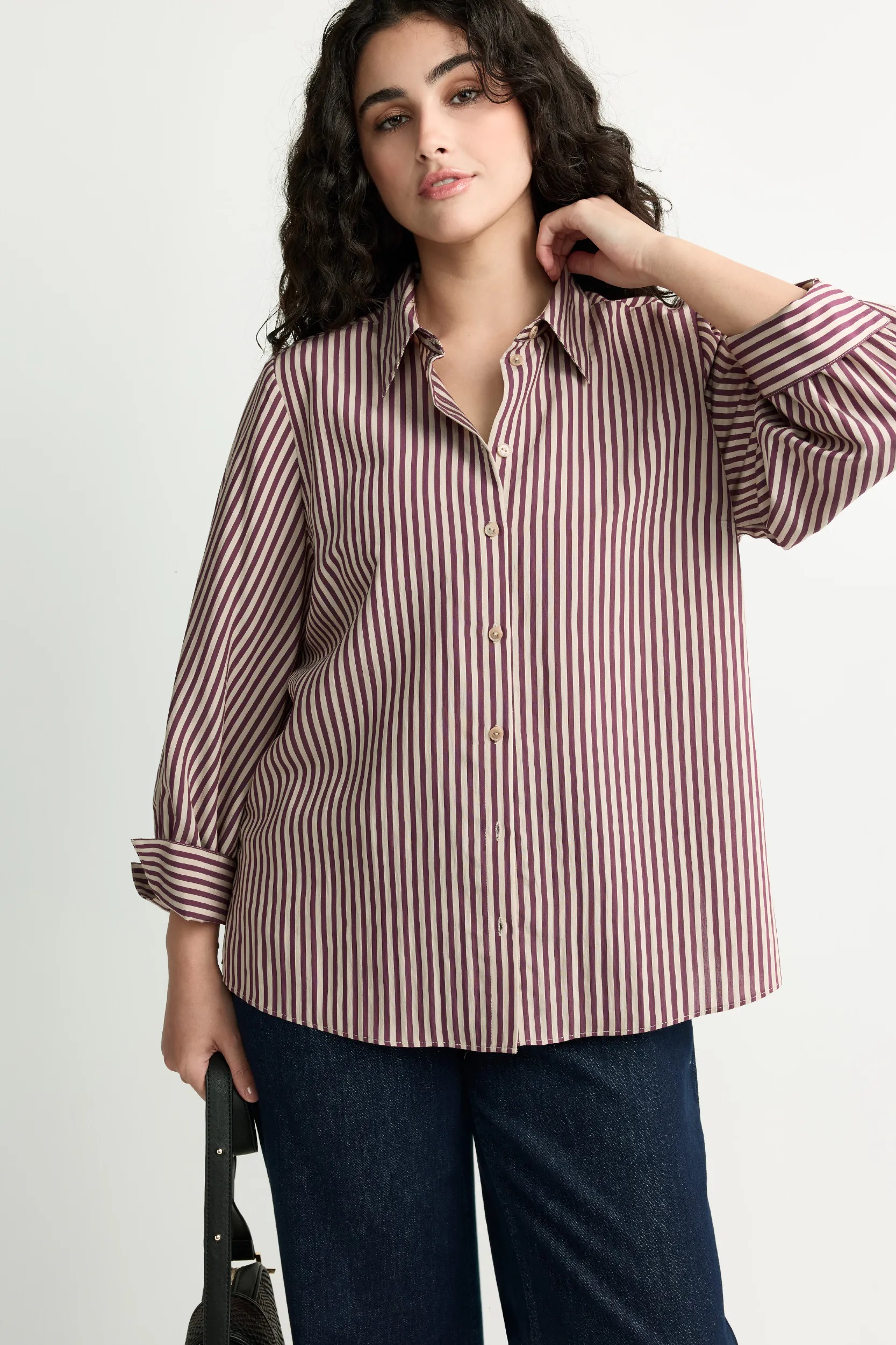 Xandres bloes stripes raspberry