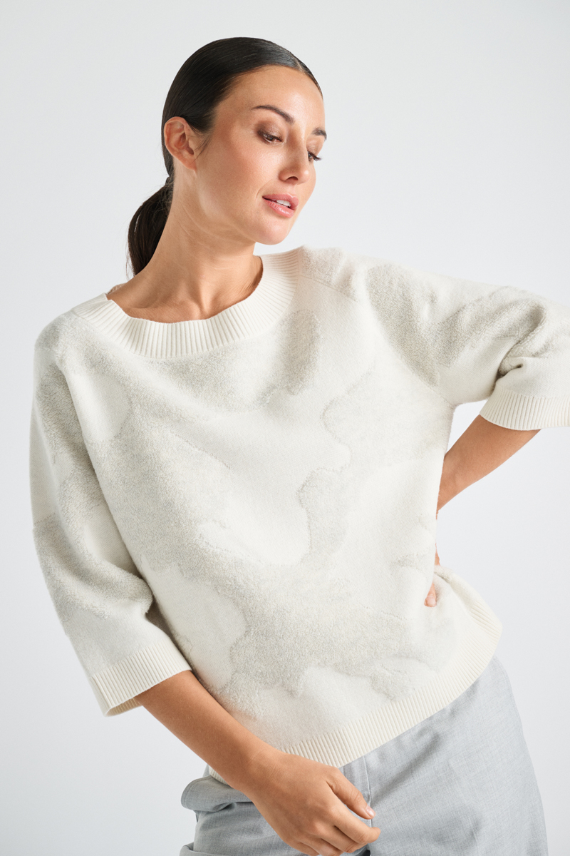 Marie Mero oversized trui met jacquard print pu54