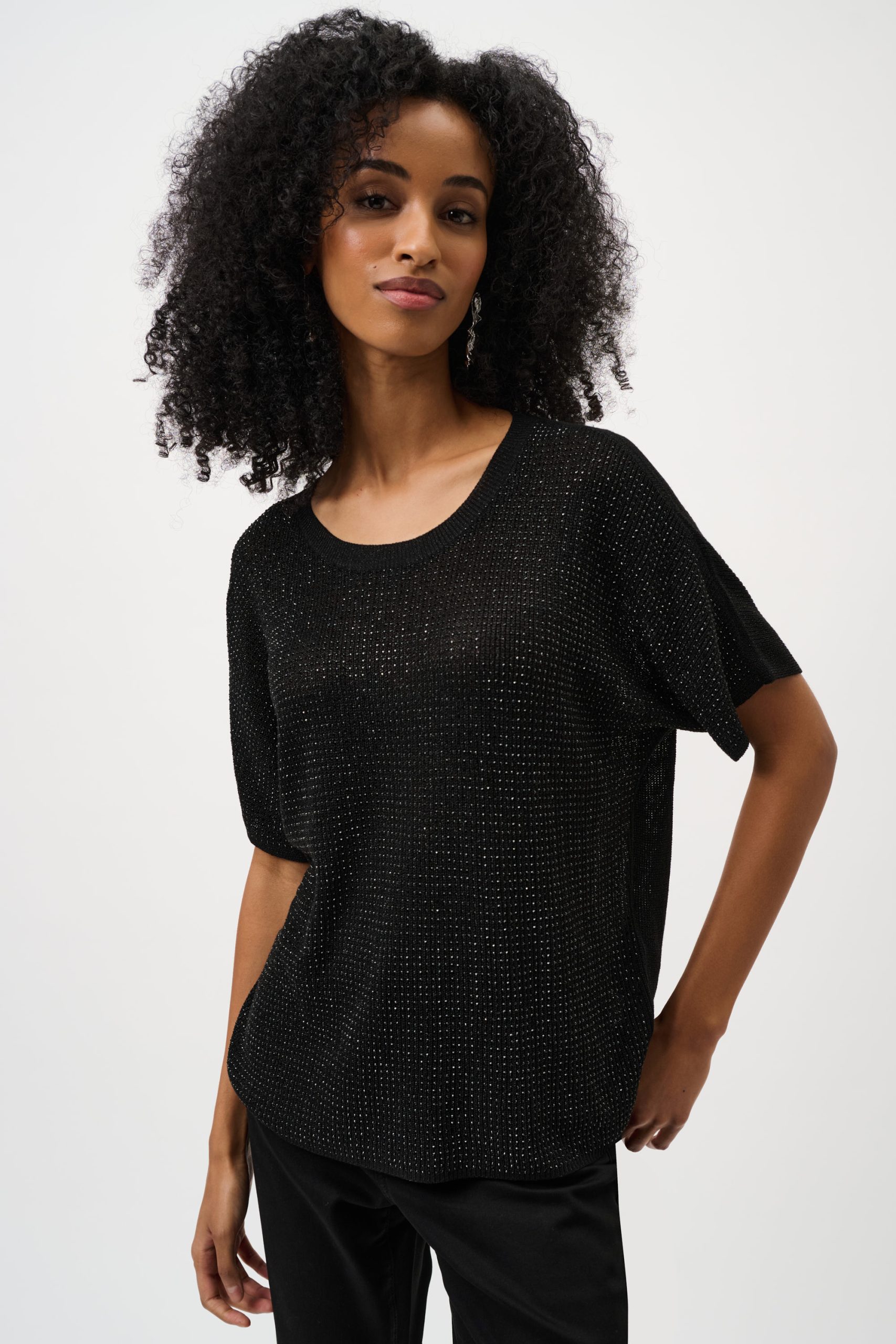 Joseph Ribkoff bloes sparkles 263900 zwart