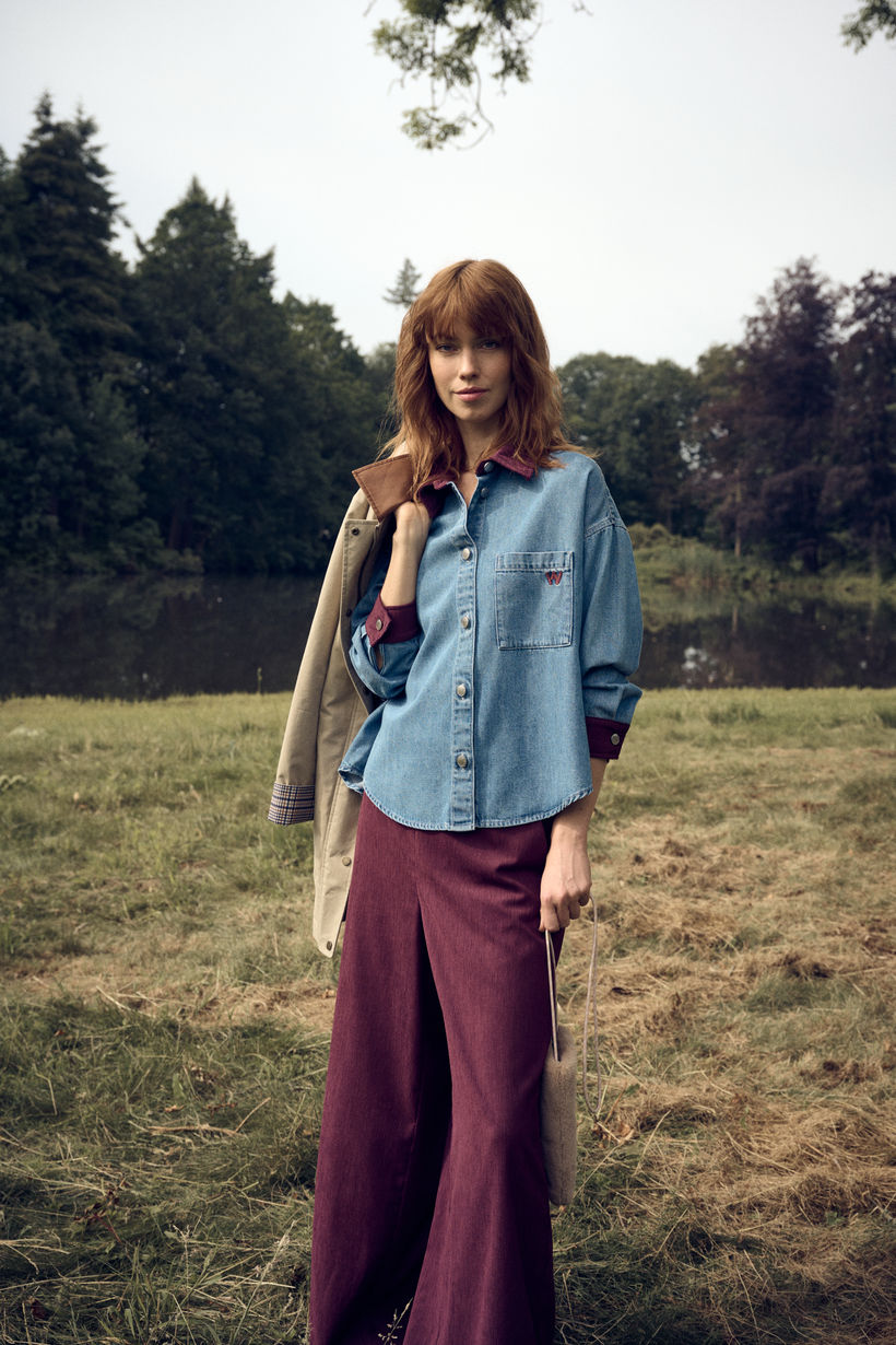 Améline bloes jeans/bordeaux jomaro