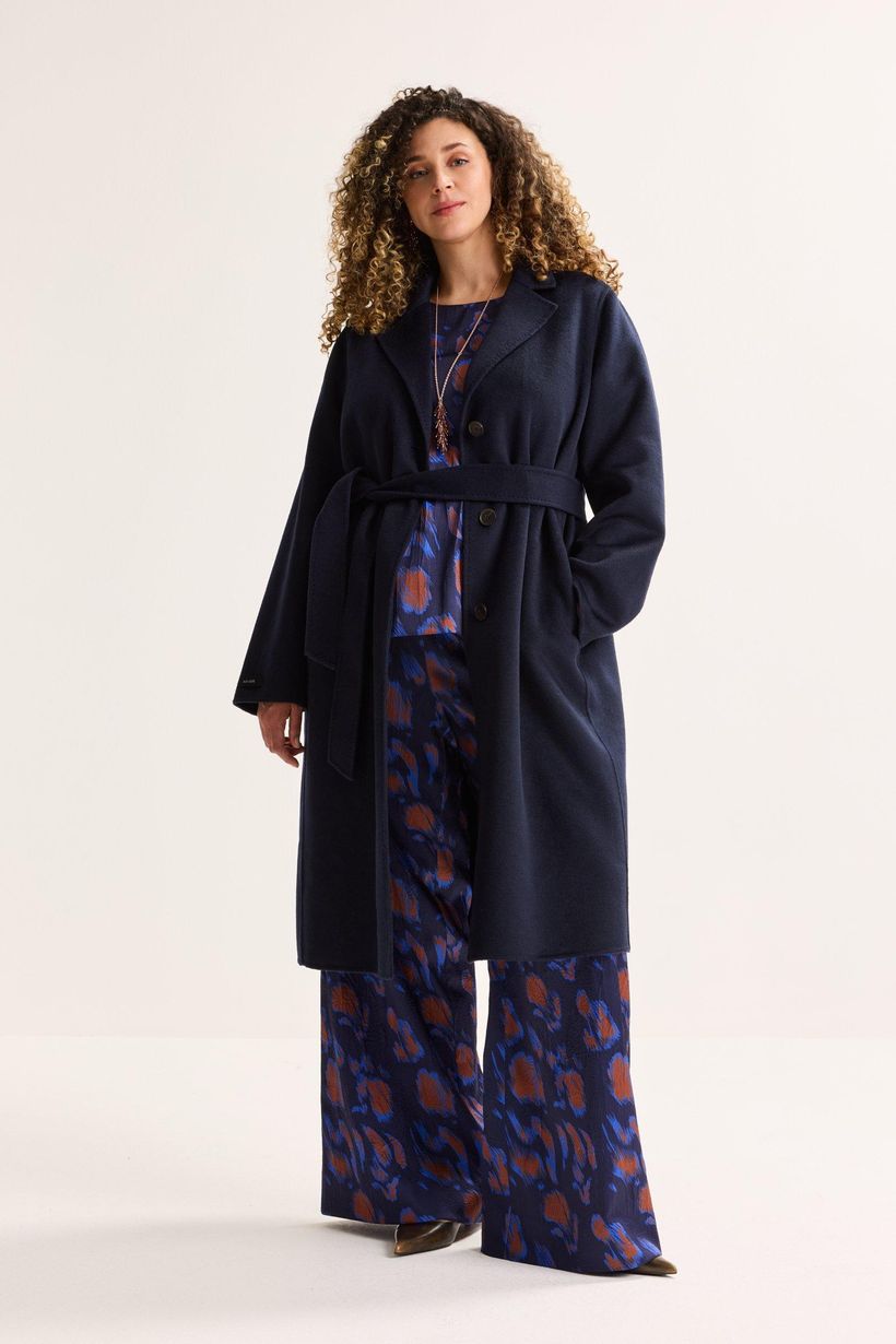 Mayerline jas handmade wool olfa blauw