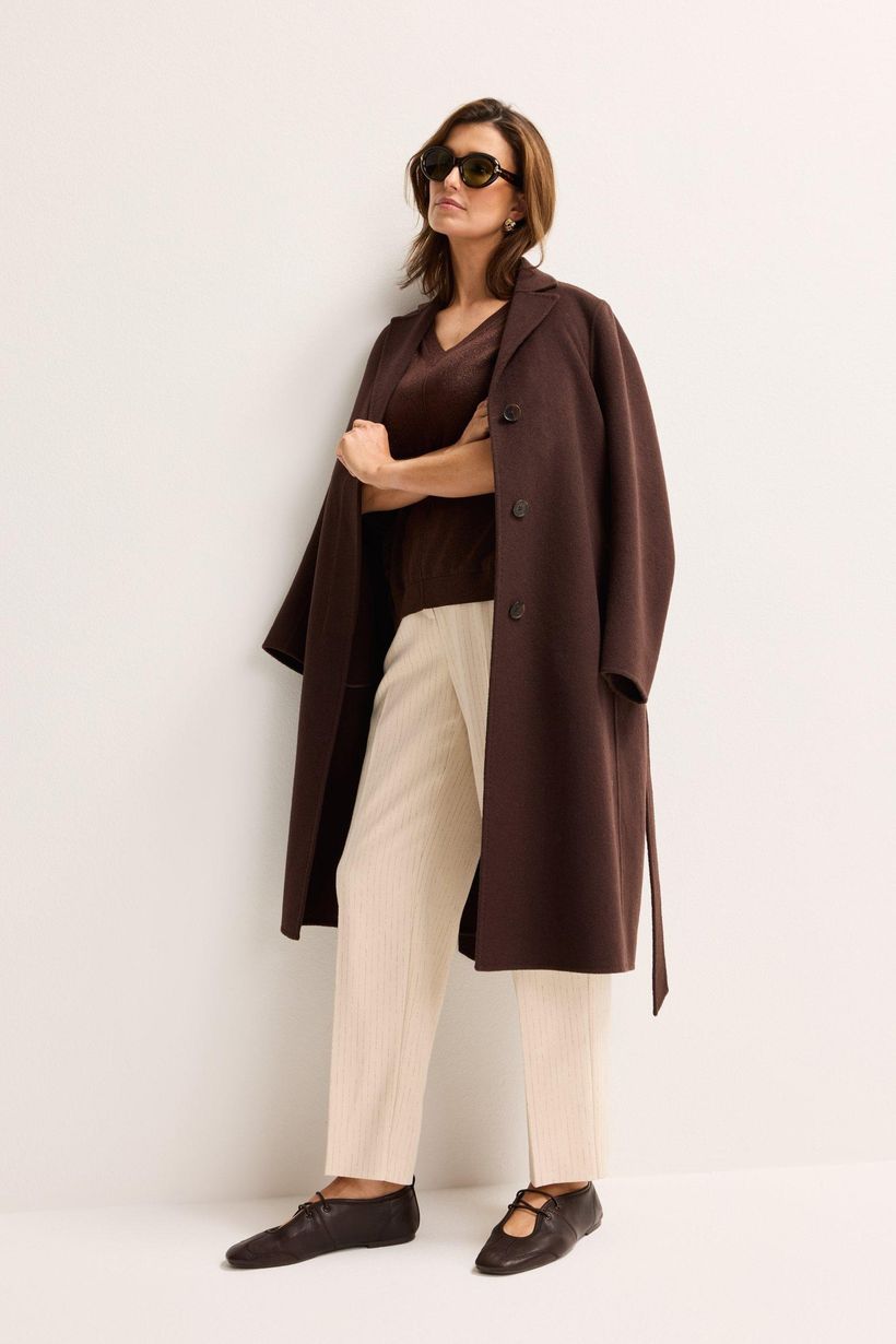 Mayerline jas handmade wool olfa bruin