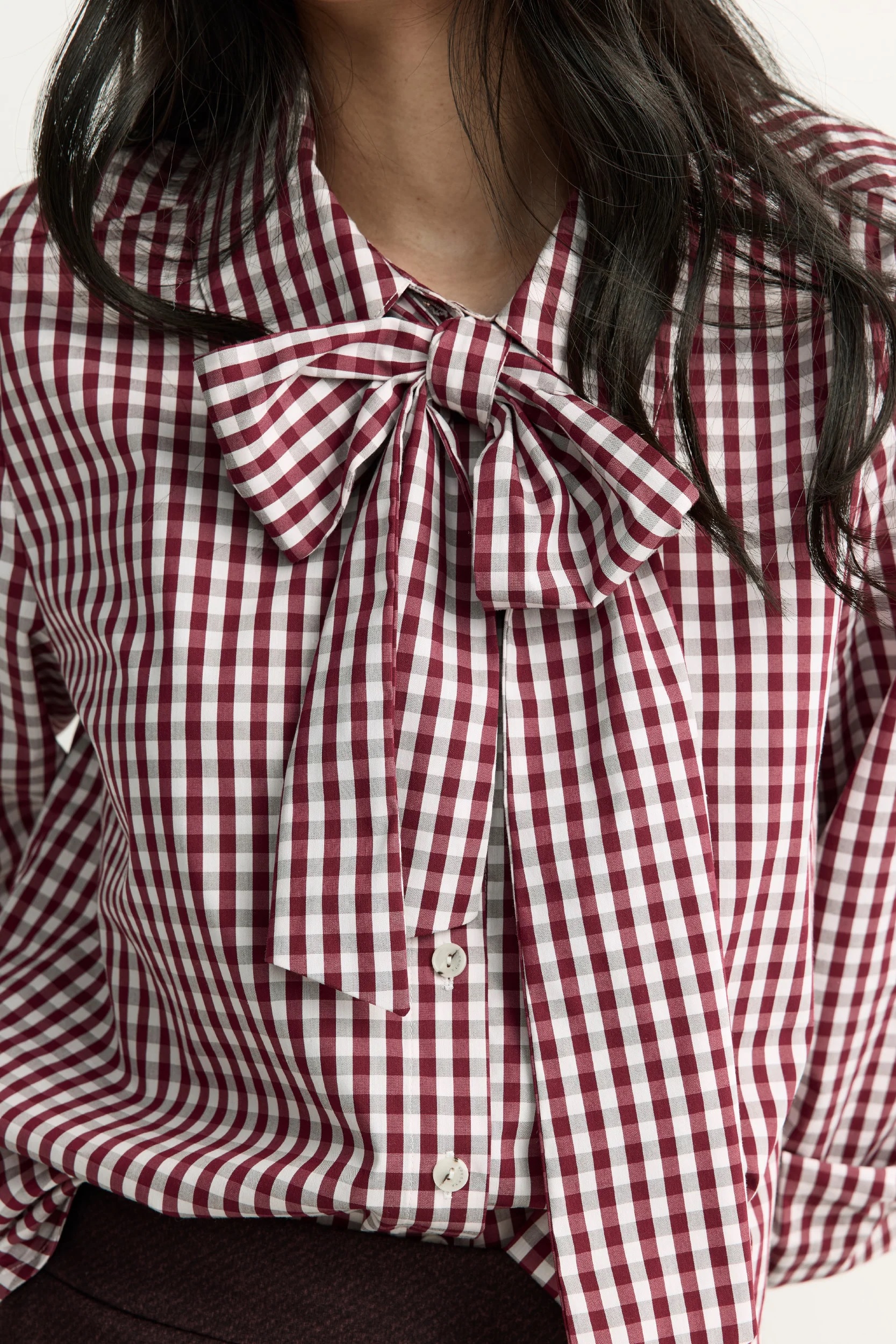 Xandres ruitjes bloes bordeaux hildoline